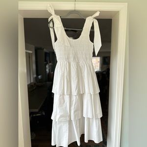 NWT Cleobella white sleeveless dress.  Smocked on the top. Size small.